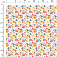 Tissu - Tissu Fleurs Anniversaire