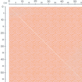 Tissu - Motif abstrait rose et orange