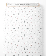 Tissu - Petites branches et baies