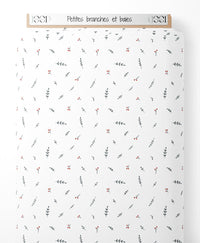 Tissu - Petites branches et baies