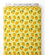 Tissu - Citrons réguliers sur jaune clair