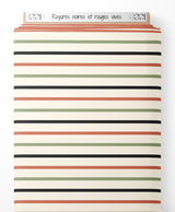 Tissu - Rayures noires et rouges vives