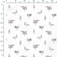 Tissu - Mouettes en tenue marine