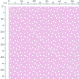 Tissu - Pois blancs irréguliers roses