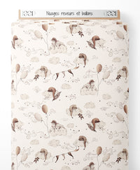 Tissu - Nuages rêveurs et ballons