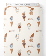 Tissu - Glaces pastel et joyeuses
