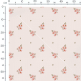 Tissu - Bouquets roses sur beige