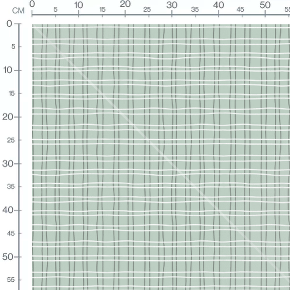 Tissu - Carreaux ondulés gris et blanc