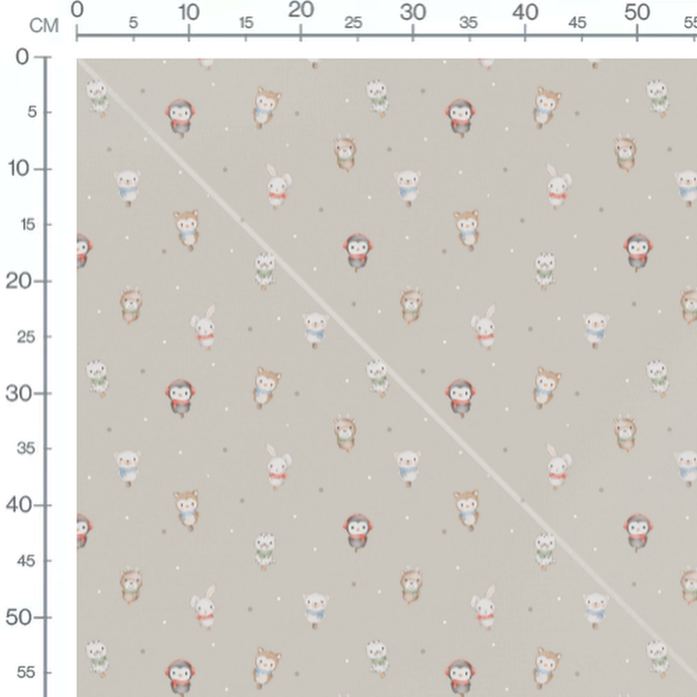 Tissu - Animaux en vêtements colorés