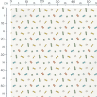 Tissu - Bobines vert, bleu et jaune