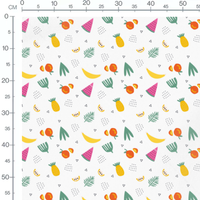 Tissu - Fruits tropicaux colorés
