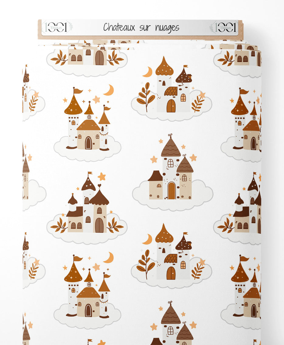 Tissu - Châteaux sur nuages