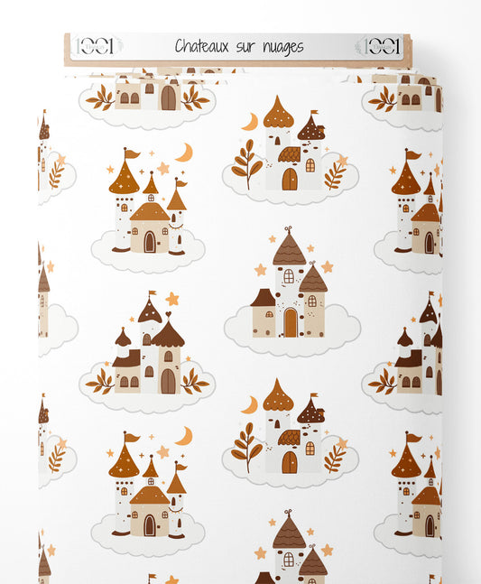 Tissu - Châteaux sur nuages