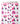 Tissu - Fleurs roses et vertes vives
