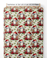 Tissu - fantome de Noel cafe et pain d’epices