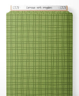 Tissu - Carreaux verts irréguliers