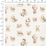 Tissu - Oursons et montgolfières