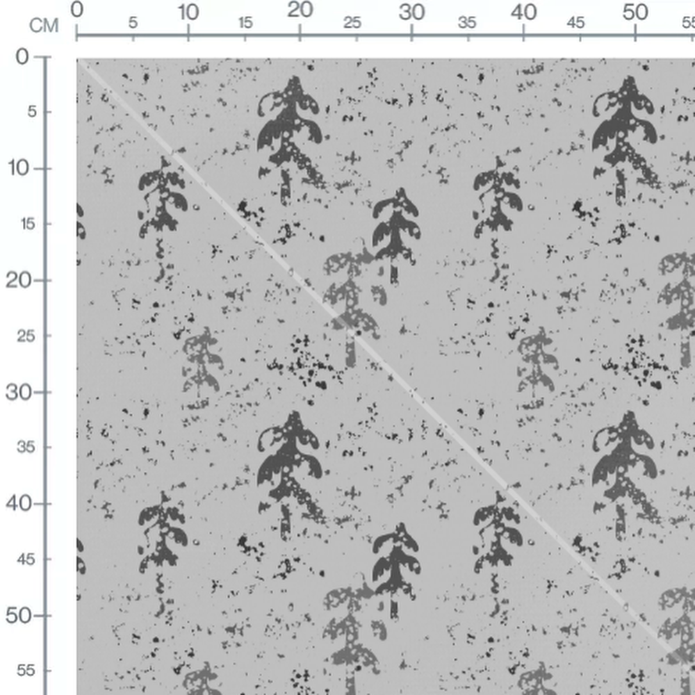Tissu - Prunes violettes sur fond blanc