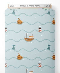 Tissu - Bateaux et phares marins