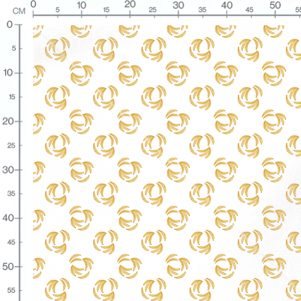 Tissu - Grappes de bananes jaunes