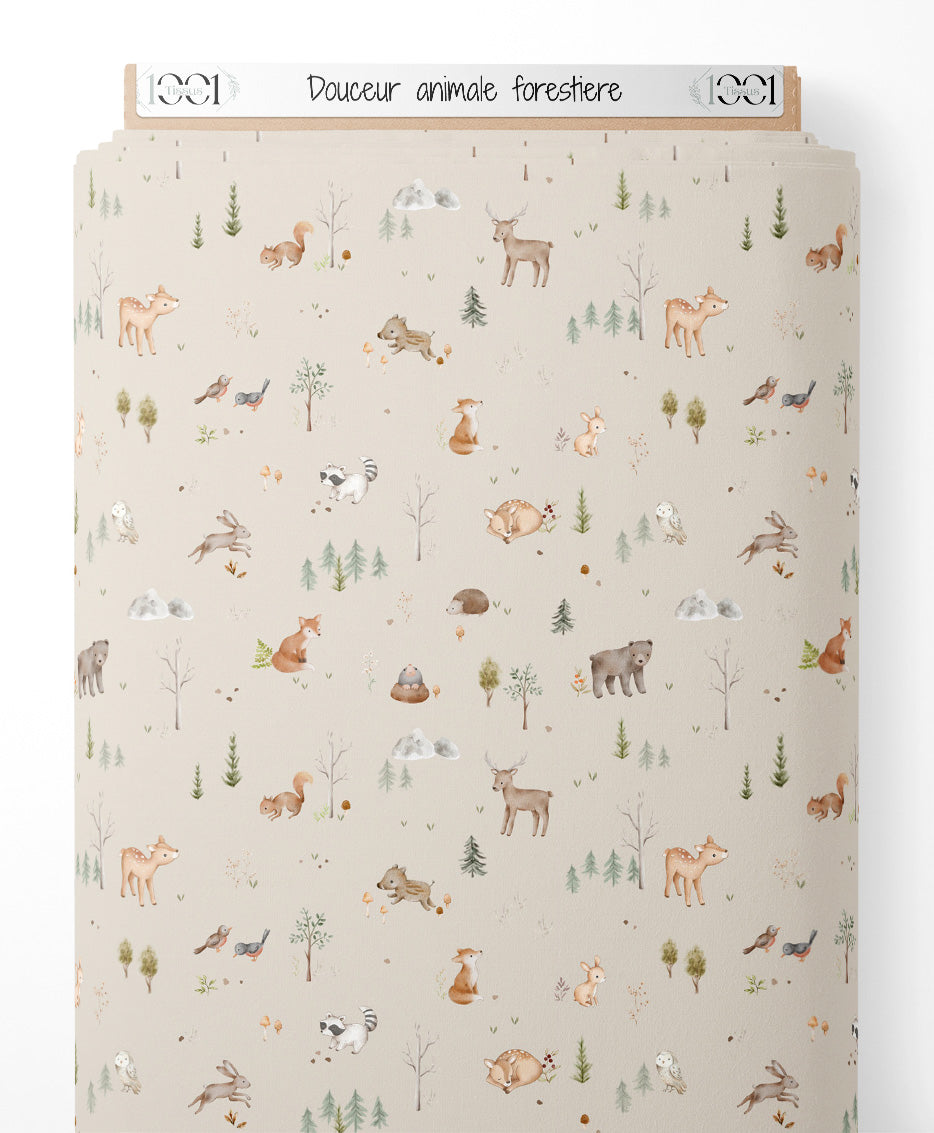 Tissu - Douceur animale forestière