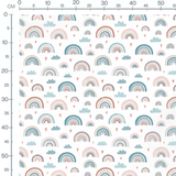 Tissu - Arcs-en-ciel multicolores doux