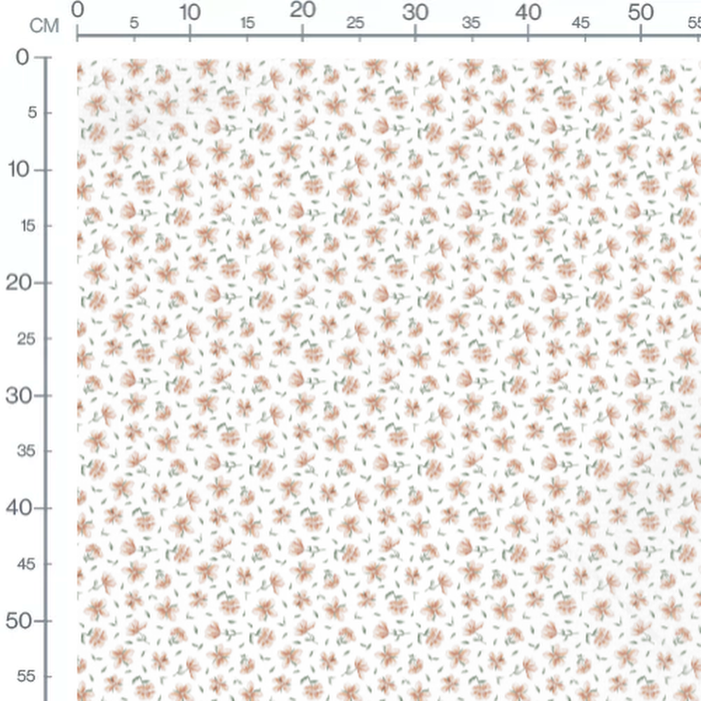 Tissu - Fleurs aquarelle roses délicates