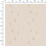 Tissu - Robots pastel sur fond beige