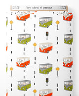 Tissu - Vans colorés et panneaux