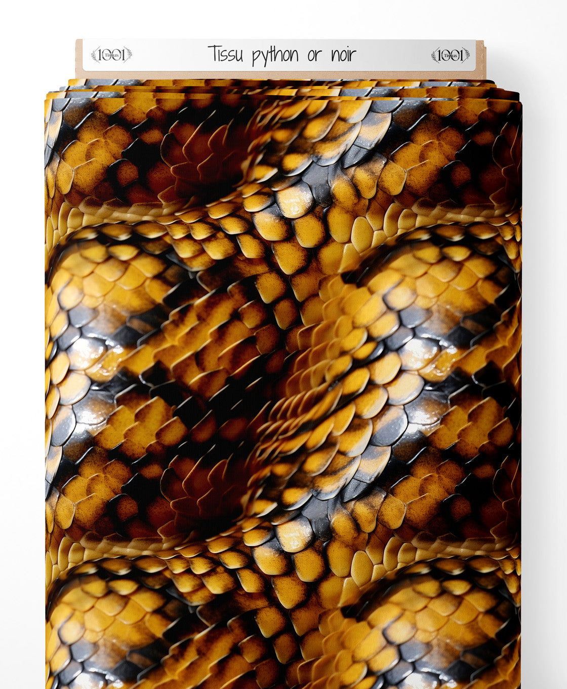 Tissu - python or noir