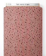 Tissu - Points marron et lignes