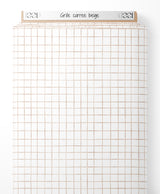Tissu - Grille carrée beige