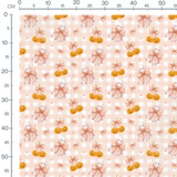 Tissu - Fantômes et citrouilles à carreaux