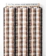 Tissu - carreaux ecossais marron et noir