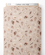 Tissu - Coquillages variés beige