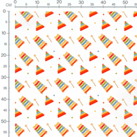 Tissu - Xylophones et pyramides colorés