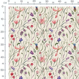 Tissu - Fleurs délicates en aquarelle