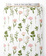 Tissu - Variété de fleurs roses fines