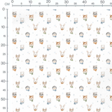 Tissu - Animaux festifs sous les étoiles