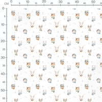 Tissu - Animaux festifs sous les étoiles