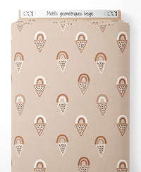 Tissu - Motifs géométriques beige
