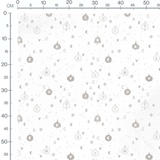 Tissu - Ornements et flocons gris