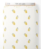 Tissu - Motif poires jaunes