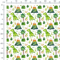 Tissu - Dinosaures et œufs colorés 2
