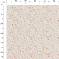 Tissu - Fleurs roses et blanches sur beige