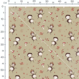 Tissu - Glands et champignons orange