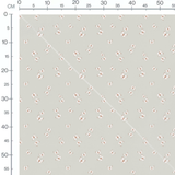 Tissu - Papillons blancs bruns gris