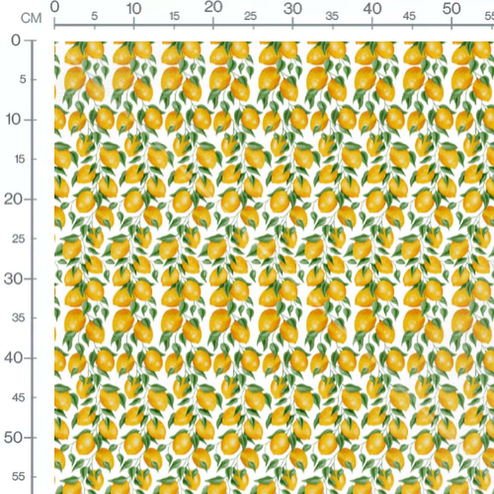 Tissu - Fruits et feuillage répétés
