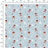 Tissu - Phoques et étoiles de mer