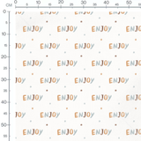 Tissu - Mot Enjoy avec étoiles